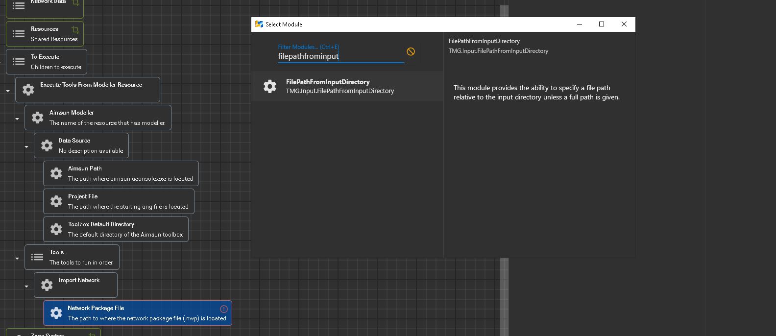 ImportNetwork NetworkPackage File Module