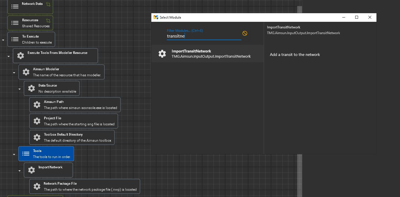 ImportTransitNetwork Module