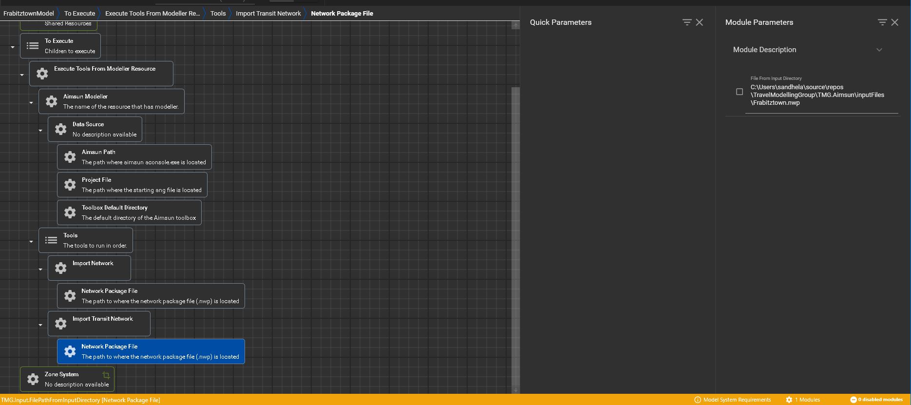 ImportTransitNetwork NetworkPackage File Module