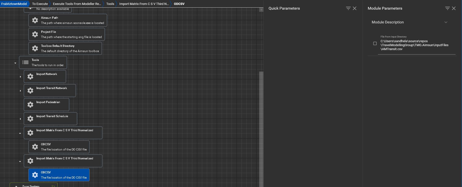ImportMatrixFromCSVThirdNormalized ODCSV Module